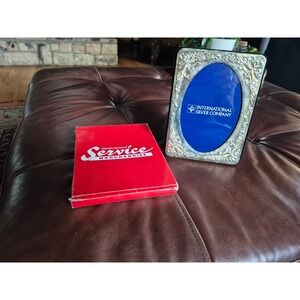 International Silver NOS Silverplate 4x6 Photo Frame Wedding Gift Vintage NIB